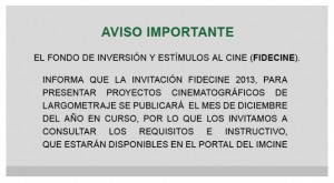 Fidecine 2013- Anuncio